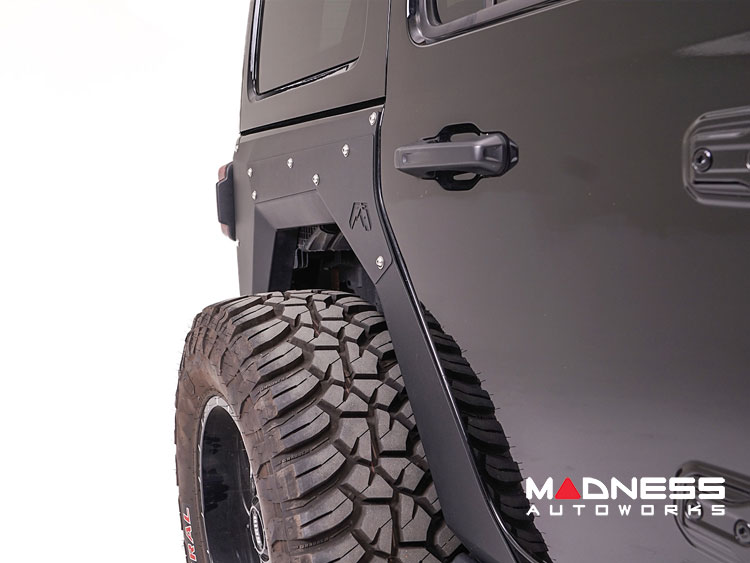 Jeep Wrangler JL Fender Flares - Fab Fours - Rear - Base System - 4 Door